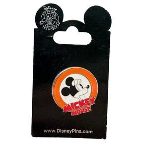Disney Pin Oh Mickey Mystery Pouch Orange Circle Trading White Black Red Authent